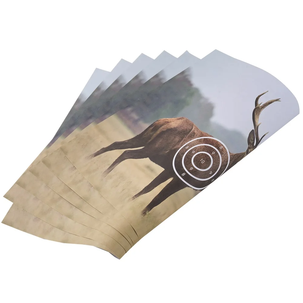 5/10 Uds 40*40cm tiro con arco papel de destino patrón de alce de alta calidad papel de destino accesorios de práctica de tiro al aire libre - imagen 4