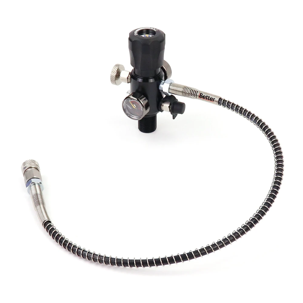 Válvula de carga de tanque de aire de alta presión, adaptador de recarga de cilindro de estación de llenado de 300bar con rosca M18x1.5 o 5/8-18UNF - imagen 5