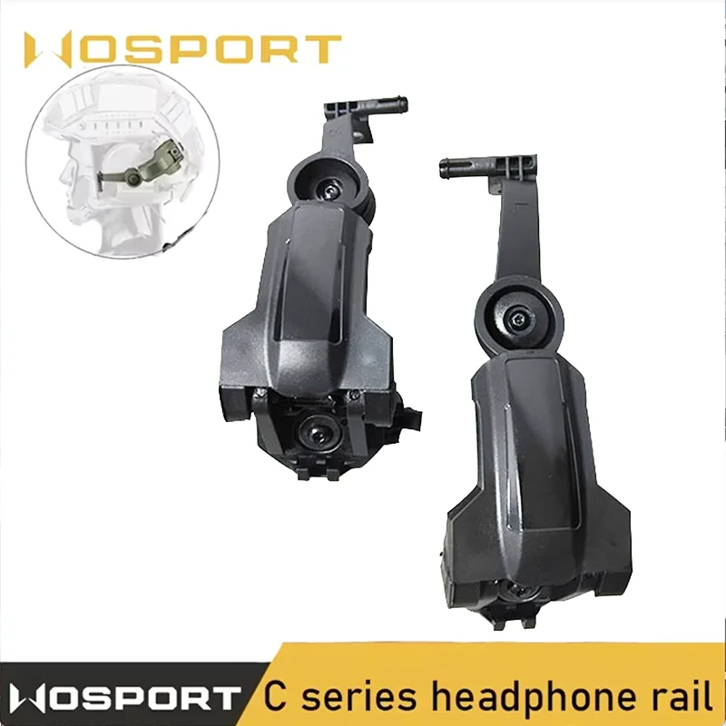 Soporte táctico para auriculares, adaptador para casco, soporte de montaje en riel para auriculares, adaptador de riel curvo, accesorios para auriculares