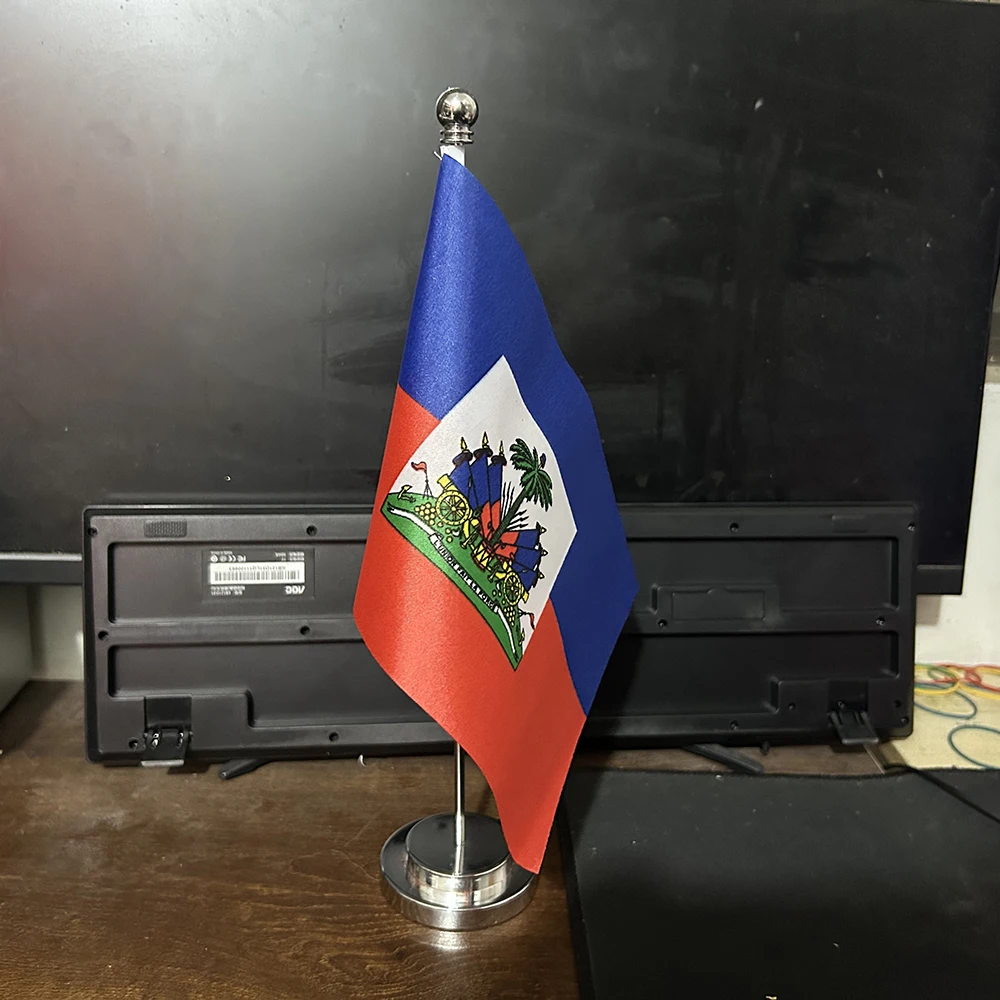 SKY FLAG bandera de escritorio de Haití en poliéster para mesa - imagen 4