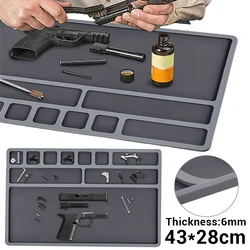 Estera de limpieza de pistola Universal, estera de limpieza de pistola y Rifle, estera de limpieza antideslizante de 6mm de espesor, estera de banco de trabajo de reparación de pistola