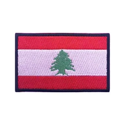 Parche bordado bandera del Líbano – Velcro para uniforme