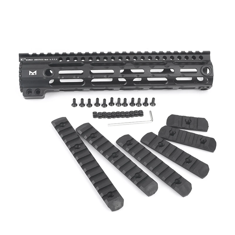 Juego de rieles Picatinny de plástico y nailon tacítico de 20mm para M-Lok Keymod, 4 Uds., accesorio de riel de polímero para pistola de juguete Airsoft Compatible con AR15 - imagen 2