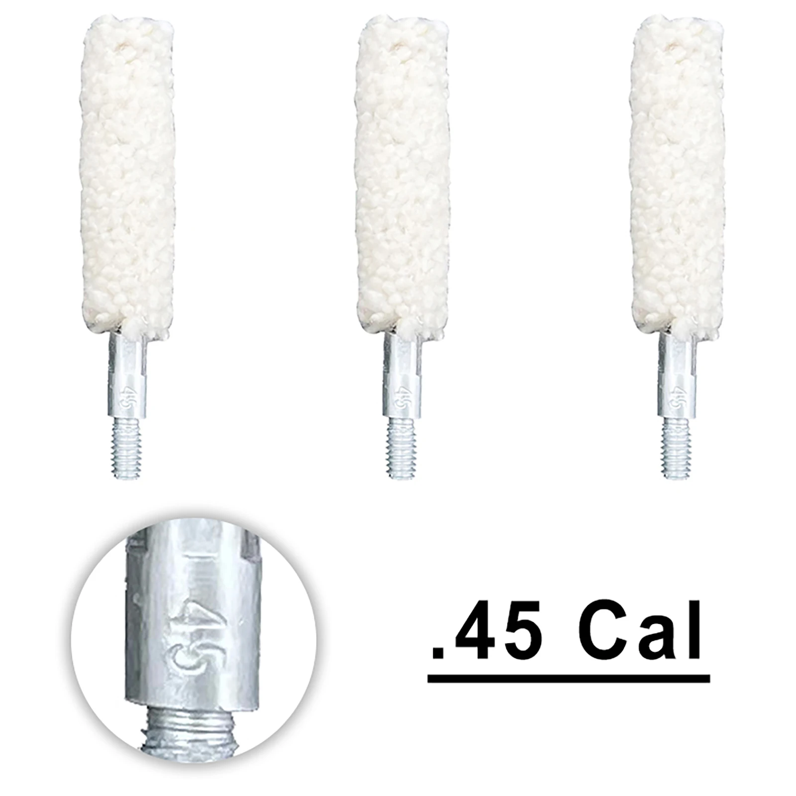 Paquete de 3 cepillos limpiadores de pistola, fregona de algodón con orificio para pistola, Rifle, aplicación de aceite de pistola, solvente, mantenimiento de pistola de limpieza de orificios - imagen 5