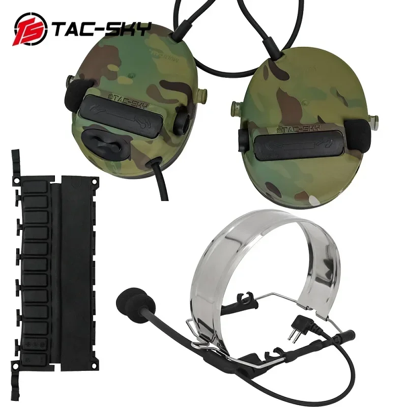 Auriculares tácticos TS TAC-SKY COMATC III con enchufe RAC kenwood, PTT, con cancelación de ruido, MC - imagen 5