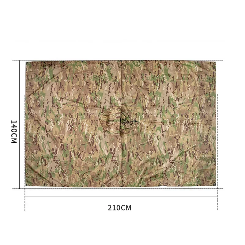 Chubasquero de camuflaje táctico para exteriores, Poncho de camuflaje transpirable, observación de aves en la jungla, senderismo, caza, traje Ghillie, equipo de lluvia para viajes - imagen 5