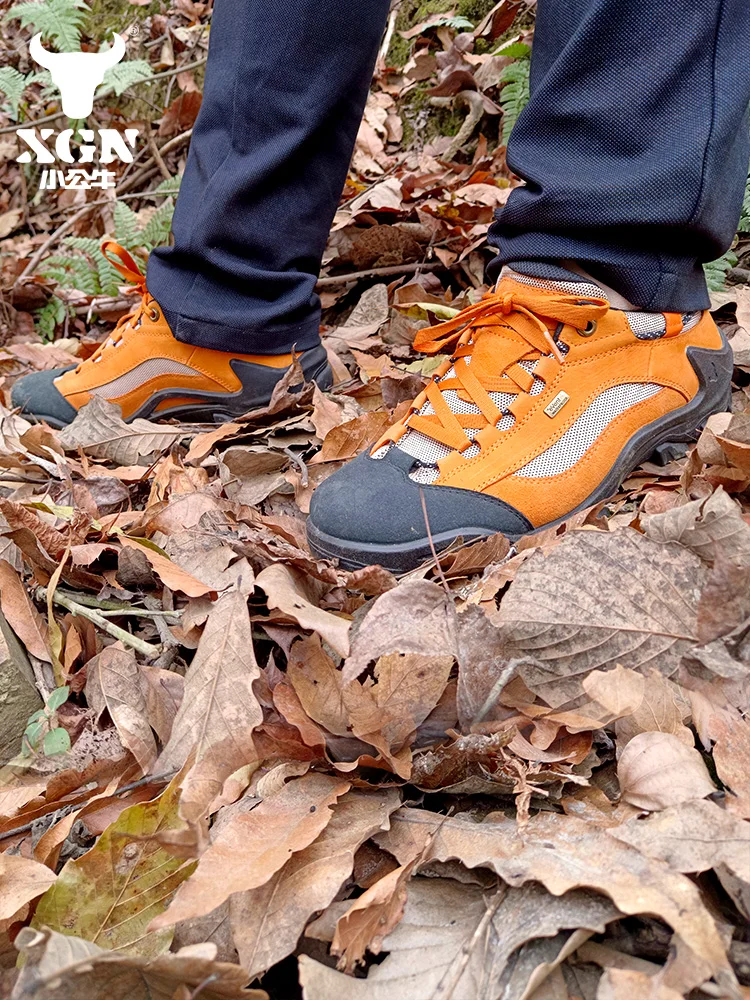 XGN-zapatos de senderismo de piel de vaca para hombre, botas de caza impermeables para eventos, botas militares tácticas de combate en el desierto, zapatillas de senderismo para mujer - imagen 5