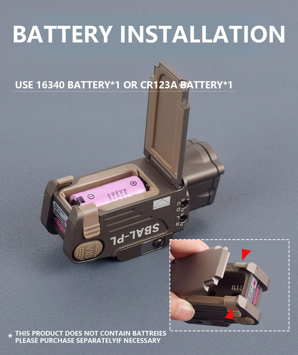 Linterna estroboscópica de luz blanca táctica SBAL-PL, punto rojo constante, armas de visión, pistola G17 G18C, luz LED colgante, riel de 20mm - imagen 4