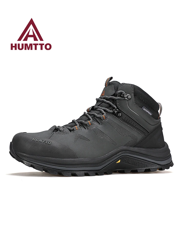 Zapatos de senderismo HUMTTO, botas de caza impermeables para hombre, botas tácticas de combate en el desierto, botas de trekking al tobillo, zapatillas cálidas de cuero de vaca para hombre - imagen 3