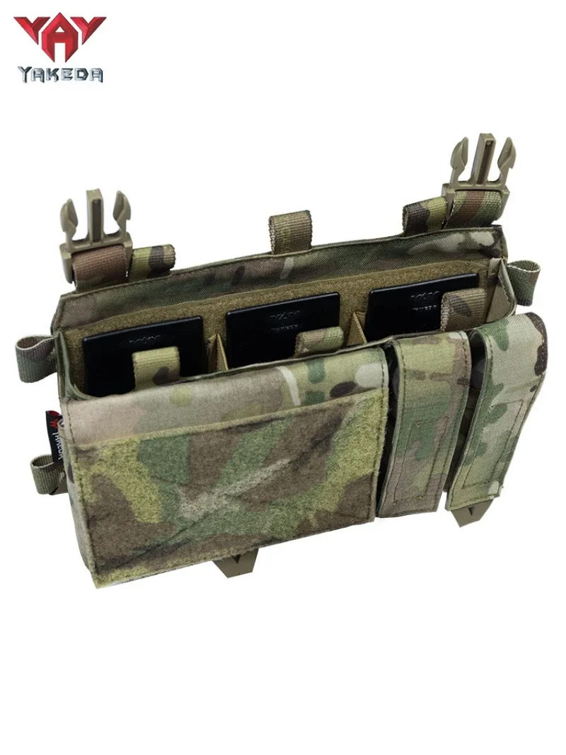 YAKEDA Bolsa triple para revistas con inserto de bolsa magnética de liberación rápida, mini bolsa de aparejo de pecho combinada con hebillas UTX - imagen 4