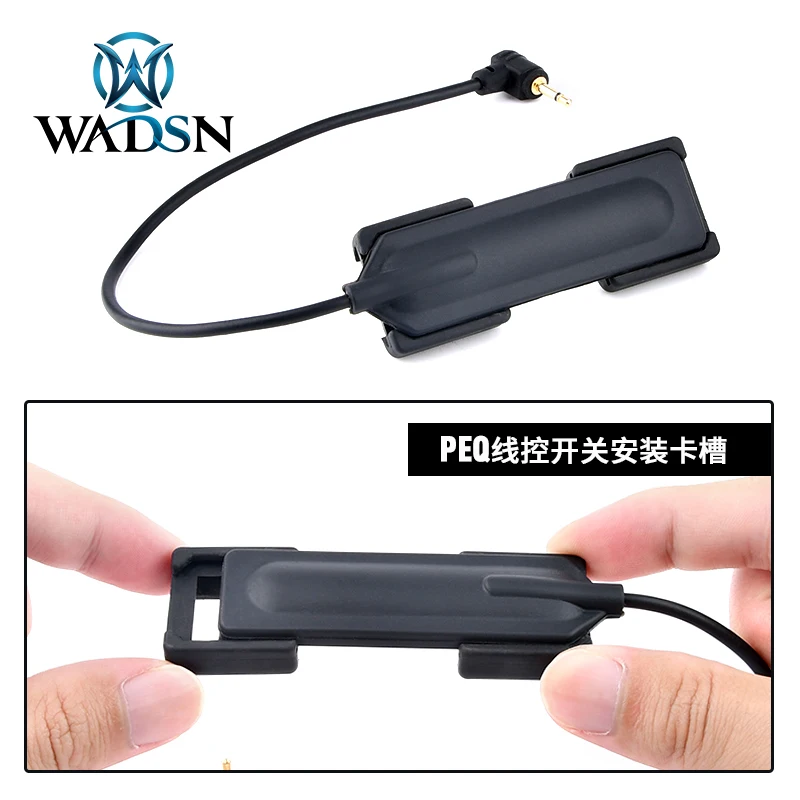 WADSN-Panel de bolsillo de nailon para HL-X, almohadilla de presión, ranura para interruptor de luz, apto para riel Picatinny de 21MM, PEQ-15 táctico - imagen 2