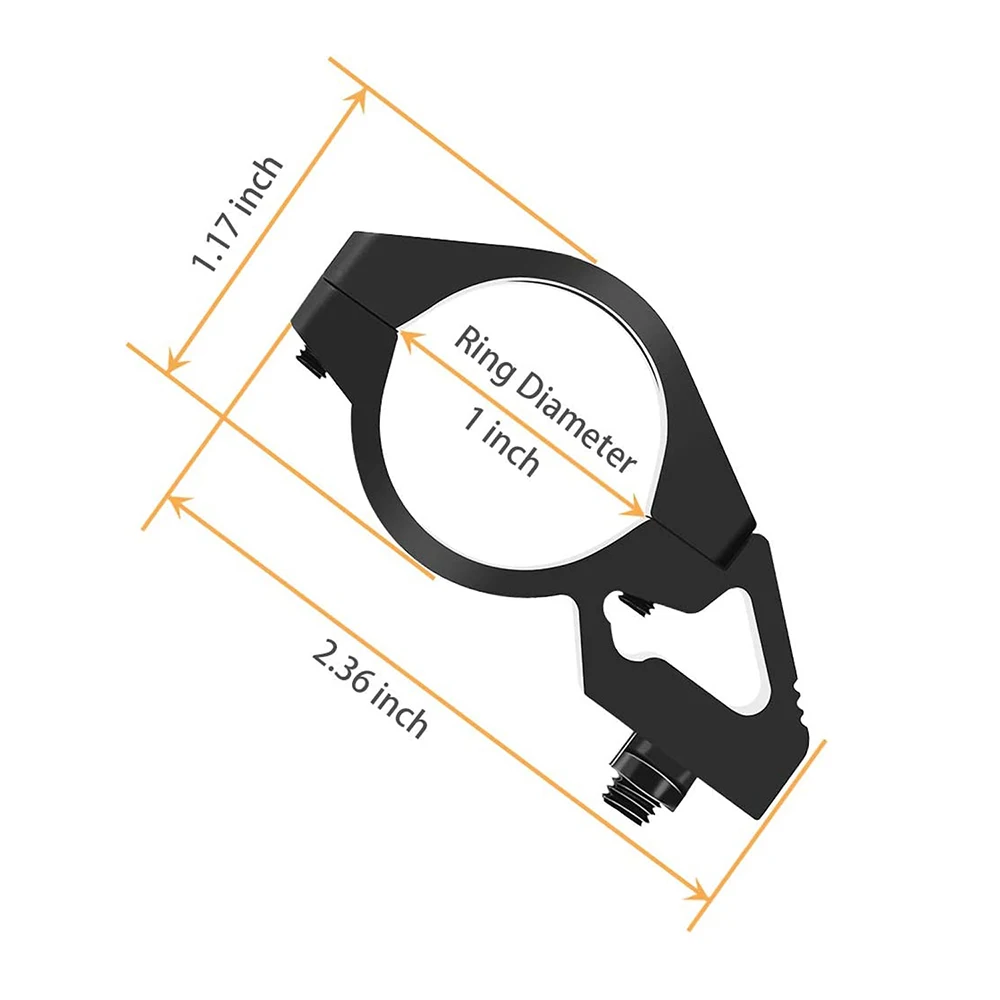 Linterna táctica compensada de liberación rápida de 25,4mm, montaje de alcance, riel Picatinny de 20mm, mira de 45 grados, accesorios para pistola de caza Airsoft - imagen 3