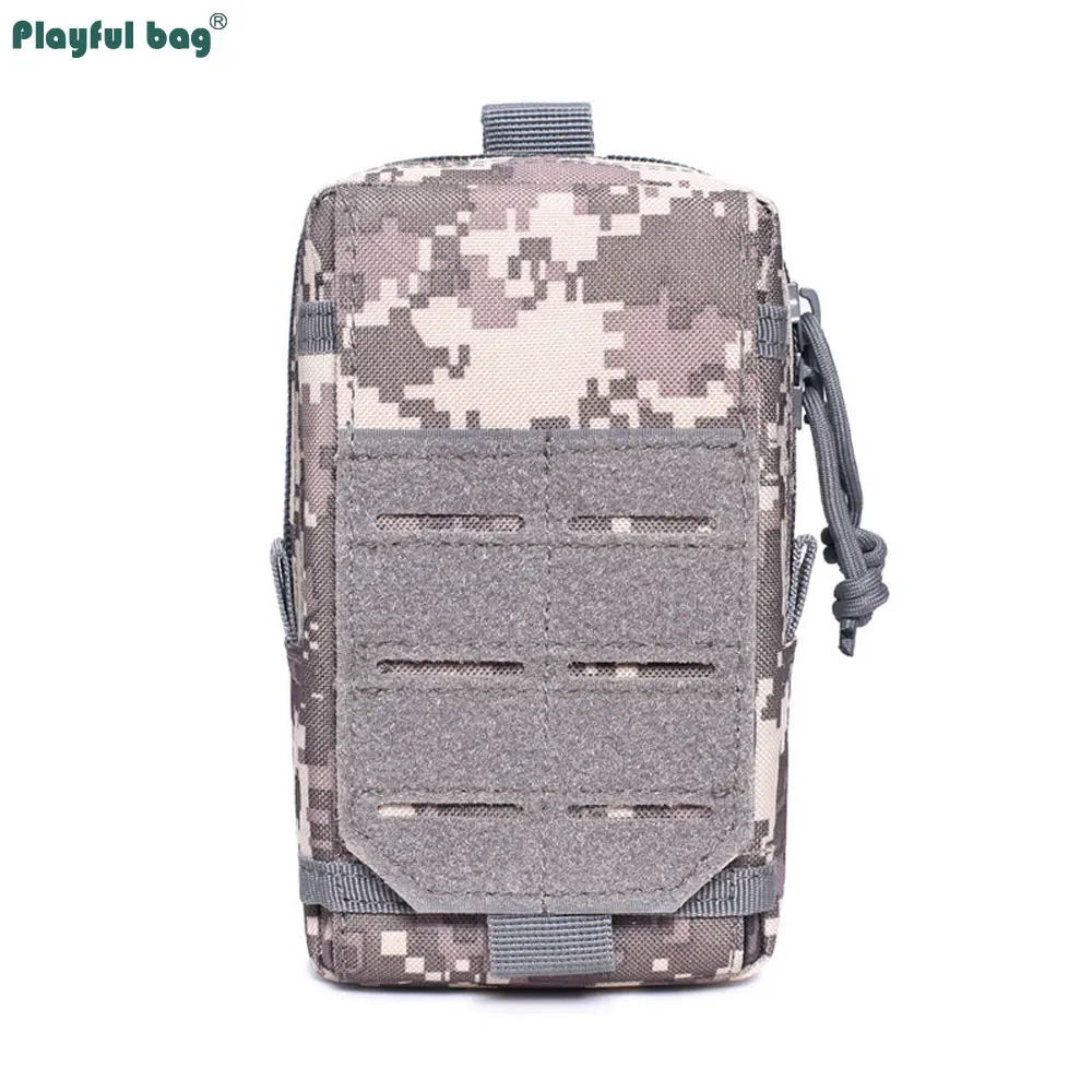 Bolsa EDC de camuflaje para exteriores, bolsa táctica Molle para teléfono móvil, mochila deportiva para senderismo, accesorio de bolsillo AVA235 - imagen 5