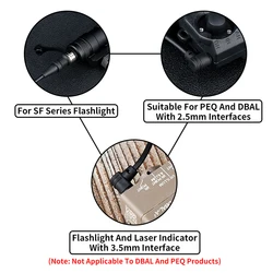 WADSN Control Dual interruptor remoto táctico para linternas airsoft