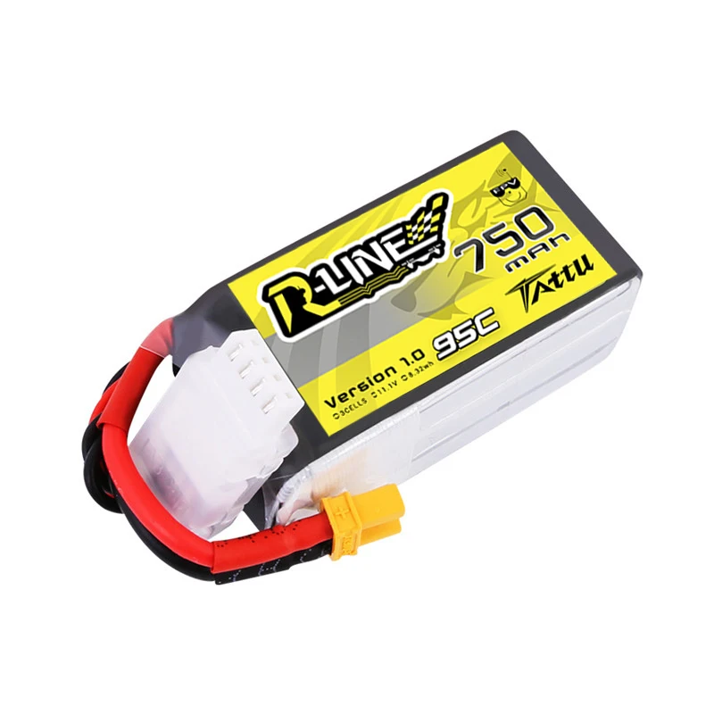 3 uds TATTU-R-LINE 1,0 750mAh 95C 11,1 V LiPo batería para RC helicóptero Quadcopter Dron de carreras con visión en primera persona piezas 3S batería recargable - imagen 3