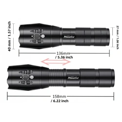 Linterna táctica LED Zoom multicolor 4 en 1 outdoor