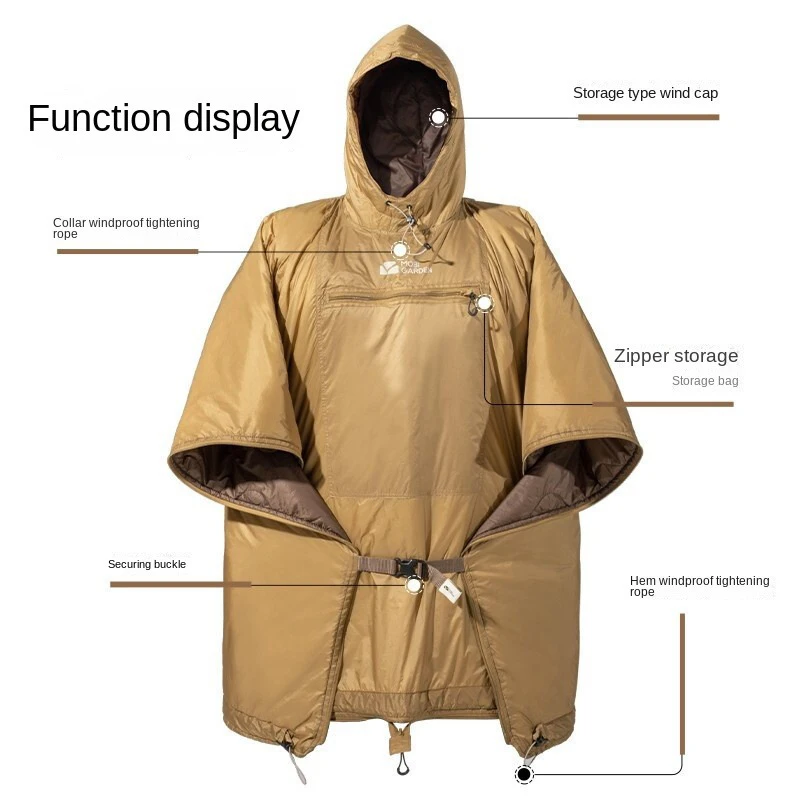 Sacos de dormir de campamento portátiles para adultos, hombres y mujeres, capa, suministros de acampada, impermeable, resistente, cálido, portátil, equipo de senderismo - imagen 5