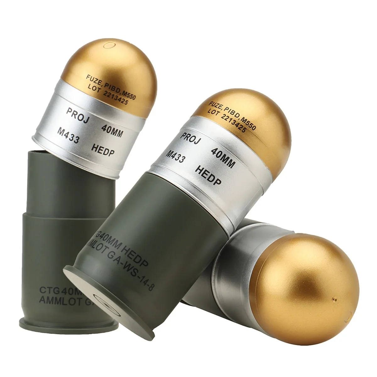 Caja de almacenamiento táctica para modelo de cuerpo de granada M433, luz ABS portátil, accesorio de caza al aire libre, accesorios de película y televisión, Cosplay