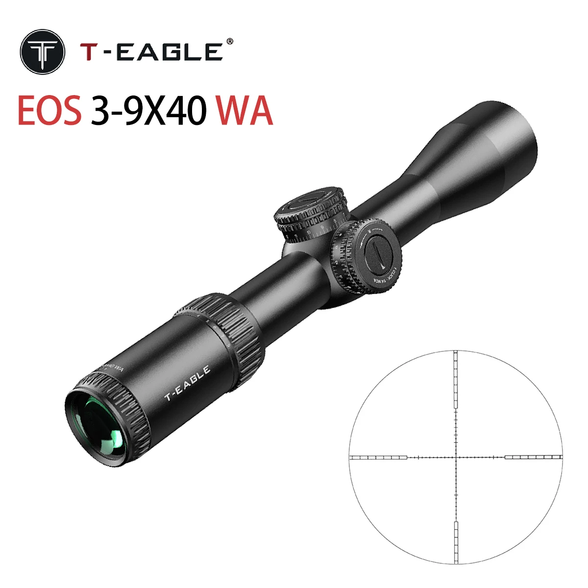 Mira telescópica táctica T-EAGLE EOS 3-9X40WA, mira óptica para pistola de aire, colimador de tiro de caza, mira telescópica de 11mm/20mm, montaje en riel