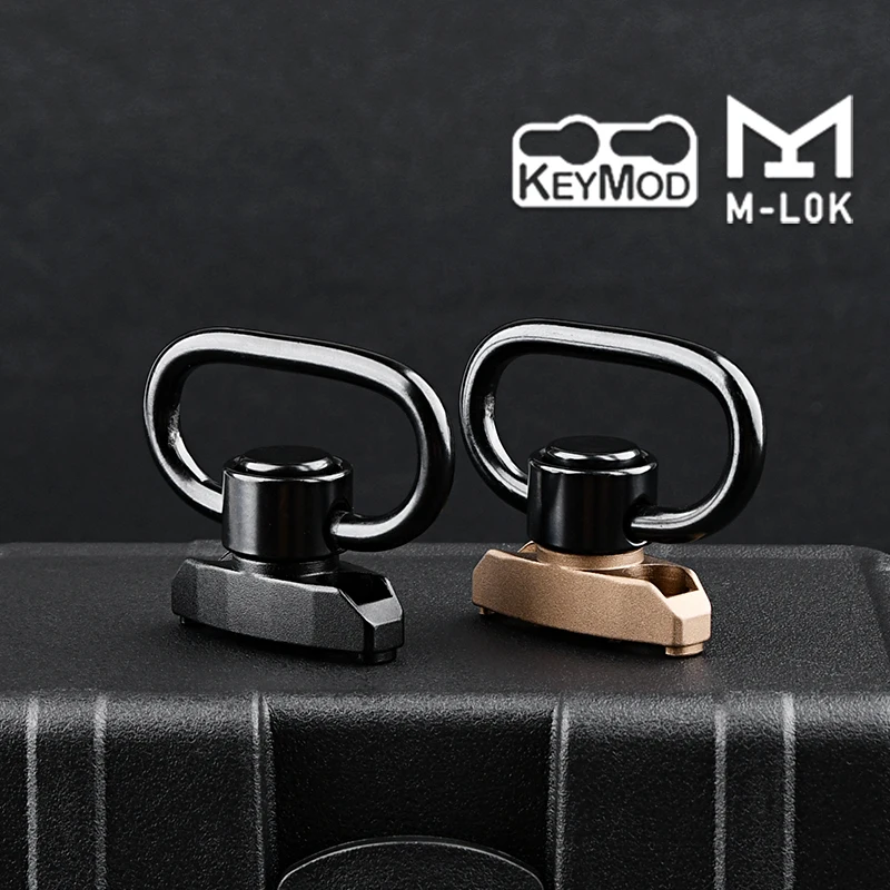 Adaptador de montaje de perno de eslinga QD de Metal táctico, Base de montaje, hebilla de correa giratoria, accesorios de botón de liberación rápida, ajuste M-LOK Keymod