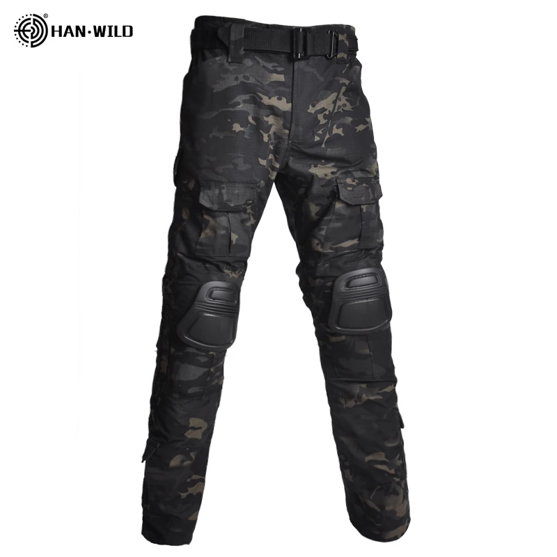 Pantalones militares tácticos para hombre, ropa Airsoft, pantalones de camuflaje de combate, Camping, Paintball, Multicam, CP, Cargo, senderismo - imagen 2