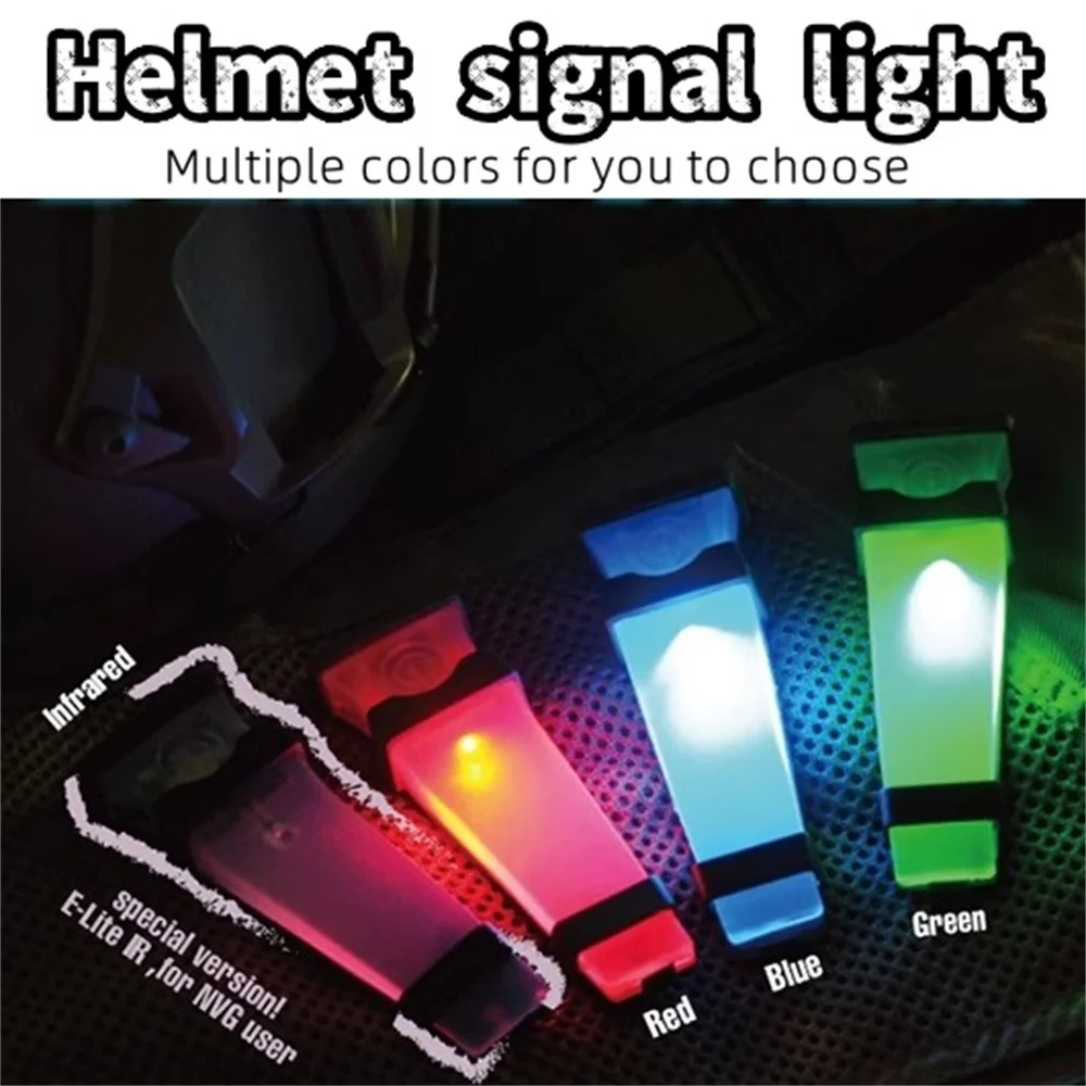 Casco táctico FMA, luz intermitente de seguridad, luz de señal de supervivencia, lámpara impermeable, equipo para exteriores para caza, senderismo y ciclismo