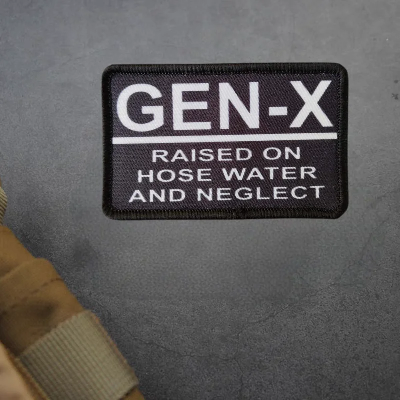 Parche de impresión táctica GEN-X, insignia de moral con gancho y bucle divertido, accesorios de decoración para mochila, pegatinas, parches DIY para ropa - imagen 4