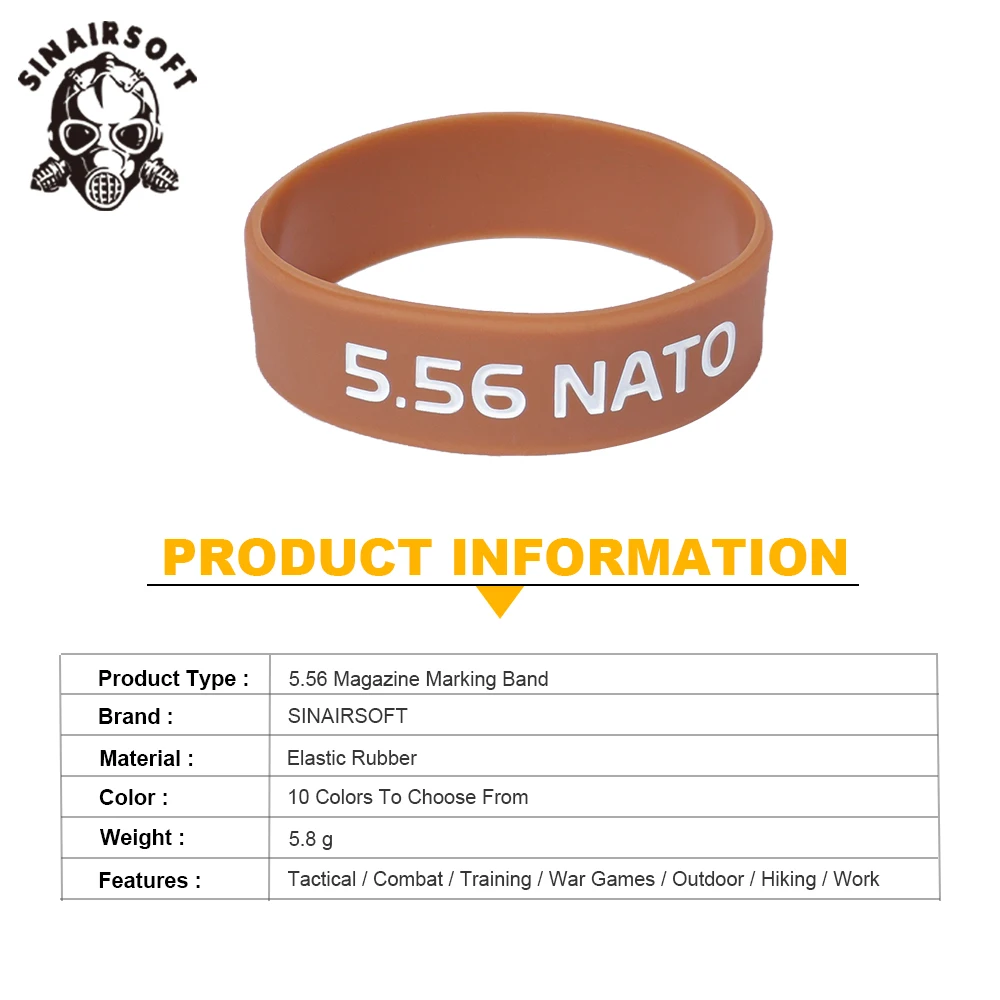 6 unids/pack revista táctica banda para marcar Rifle Airsoft anillo de goma elástico Mag para 5,56 Nato Airsoft Rifle caza - imagen 2