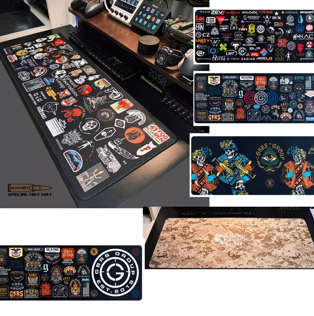 Alfombrilla de ratón táctica de estilo militar, alfombrilla de escritorio para entusiastas militares, alfombrilla de equipo, alfombrilla de trabajo GBRS EDC FOG