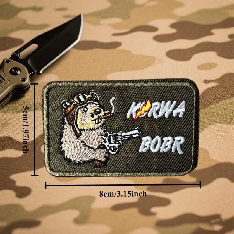 Parche táctico con bordado de animales para ropa, insignia de moral, parches militares, pegatinas para mochila, brazalete - imagen 2