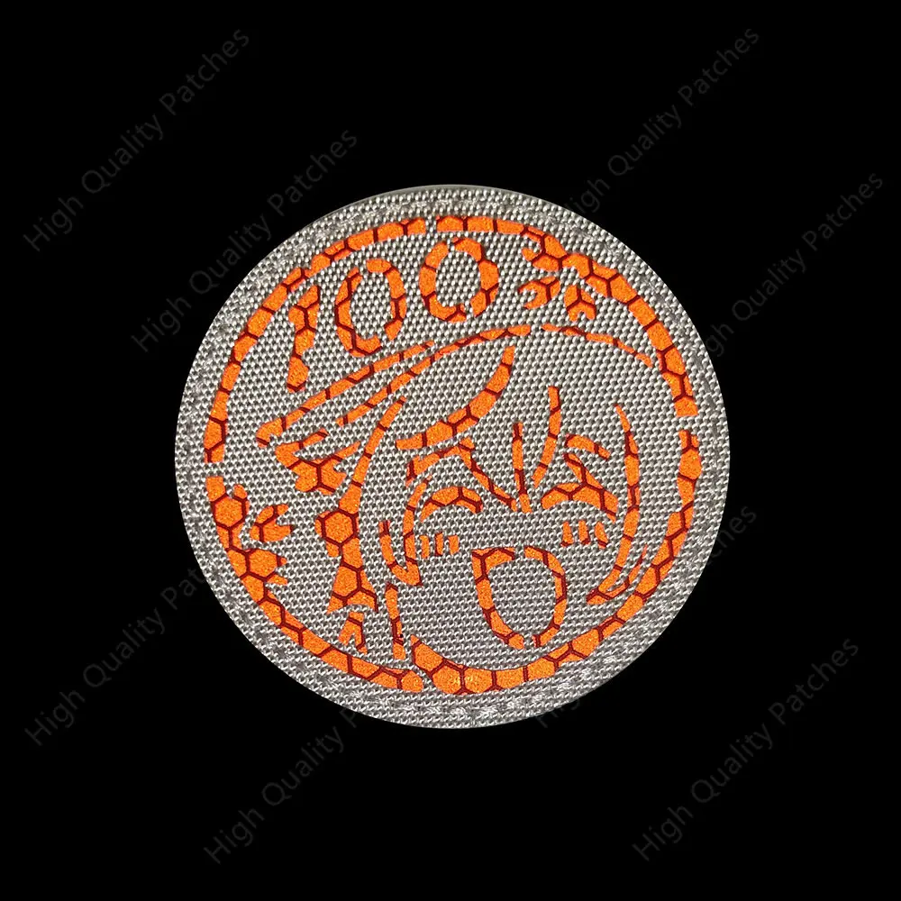 Parche de archivo azul, parches de gancho y bucle IR para ropa, brazalete reflectante, parches militares, insignia de moral, frente de doncella de Anime - imagen 3