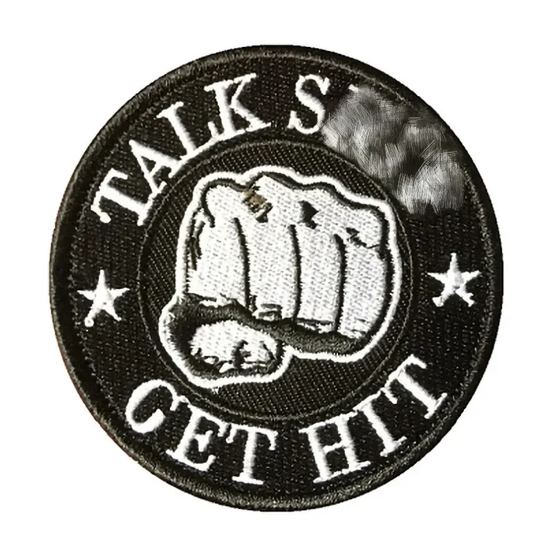 Parche táctico de puño, pegatina de tela bordada personalizada, insignia de moral de pistola, militar, casco al aire libre, mochila, Calavera, gancho y lazo, brazalete - imagen 2