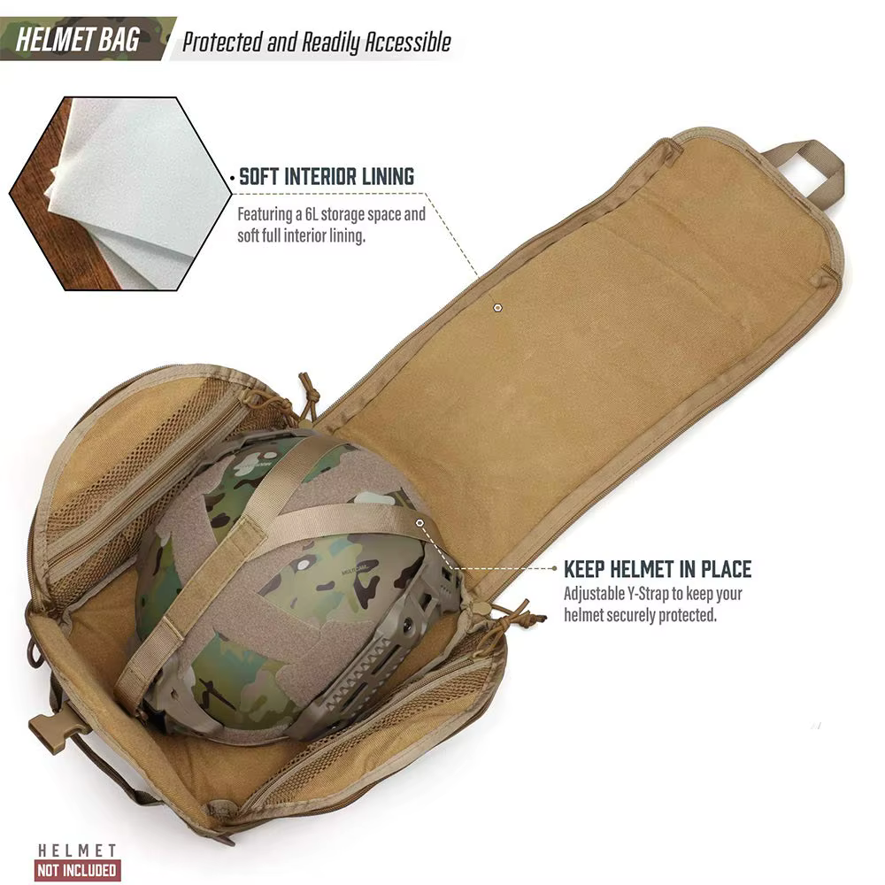 Funda portacascos táctica MOLLE – Transporte militar multiusos - imagen 4