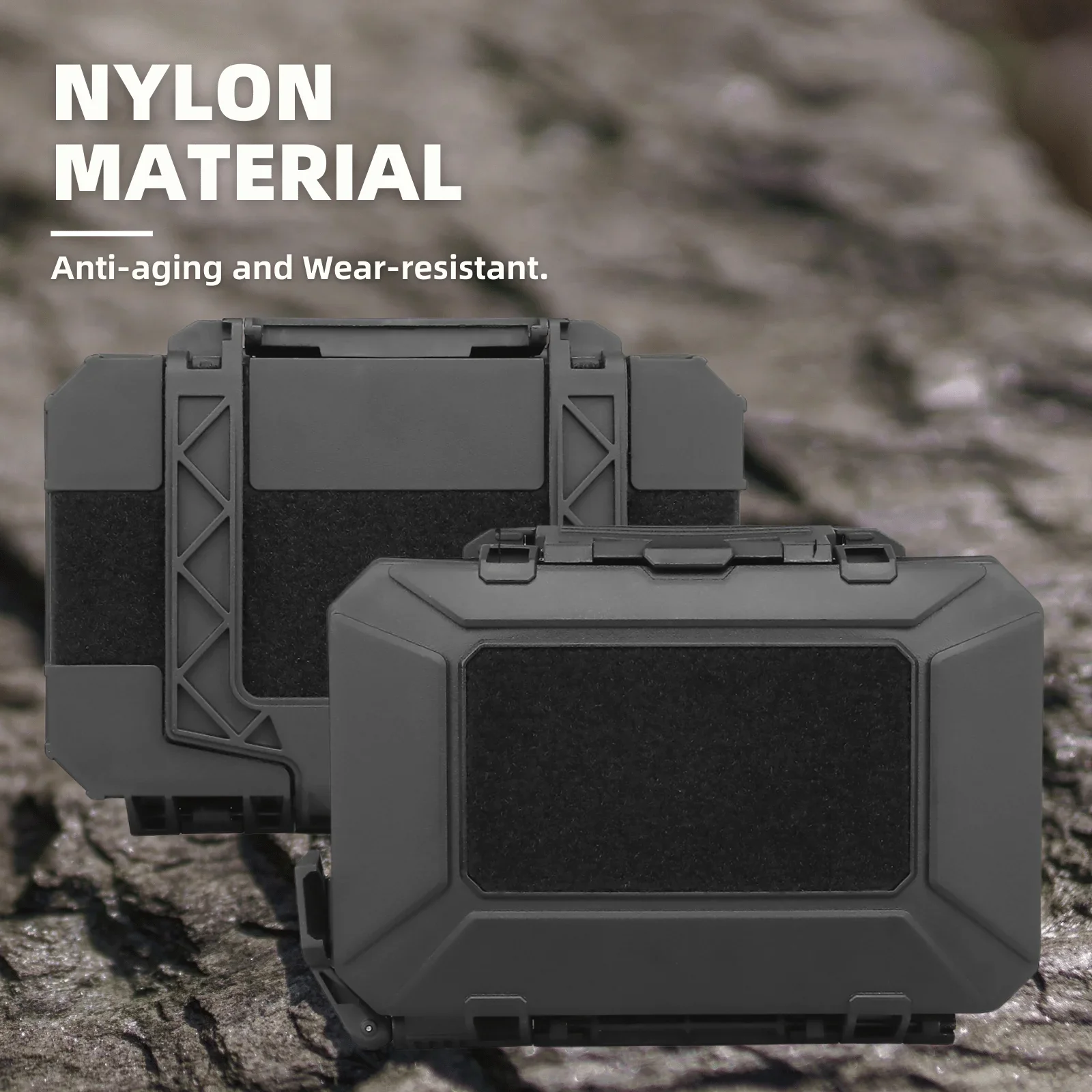 Caja de almacenamiento con sistema MOLLE a prueba de golpes, banco de trabajo, funda protectora impermeable para Airsoft al aire libre - imagen 2