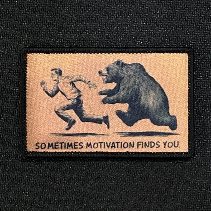 Parche de impresión de un lobo en oveja, A veces, insignia de motivación, pegatinas de moral interesantes, Parche de mochila de gancho y bucle - imagen 5