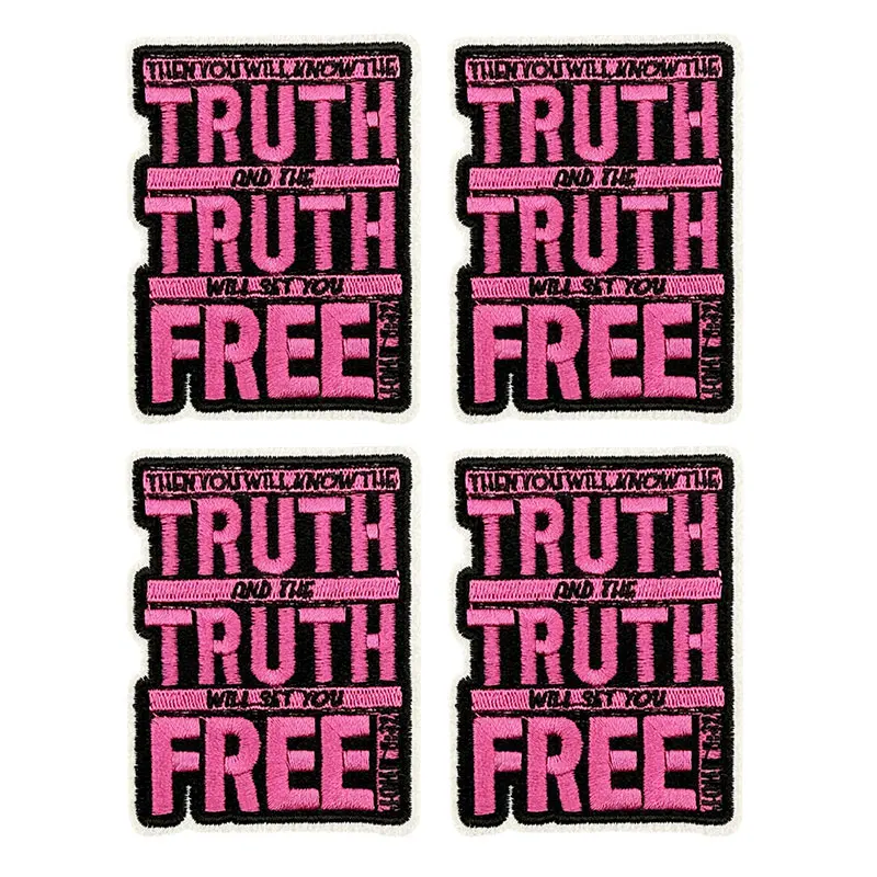 10 unids/lote parche de estilo rosa de dibujos animados parches bordados de Jesús para ropa parches para planchar para ropa parche de letras insignias para coser - imagen 5