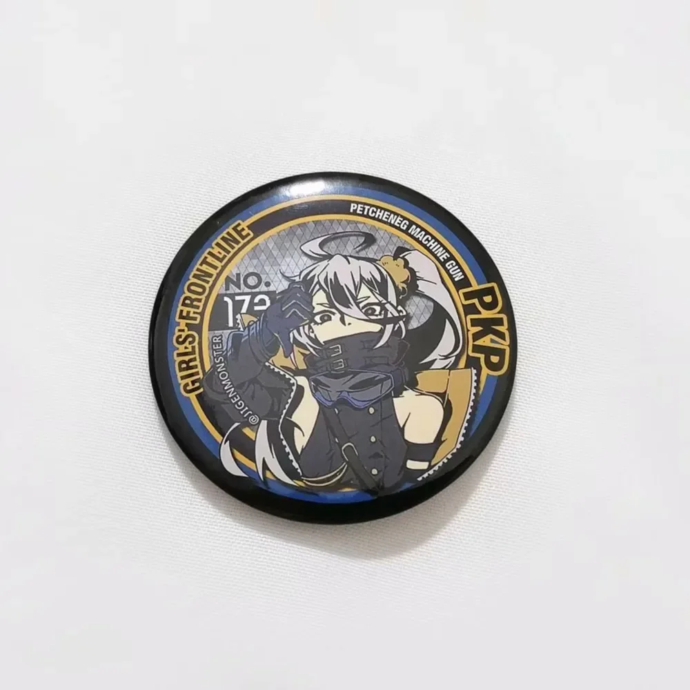 Insignia de uniforme Jk de primera línea para niñas, 7,5 cm, HK416 404, juego de Anime, pistola táctica, pines para mochila - imagen 2