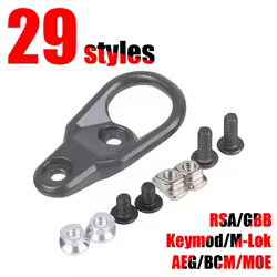 QD RSA GBB eslinga giratoria Mlok KeyMod AR15 AK soporte de alcance 20mm Pictinny Rail Sling montaje adaptador de fijación accesorios para Rifle