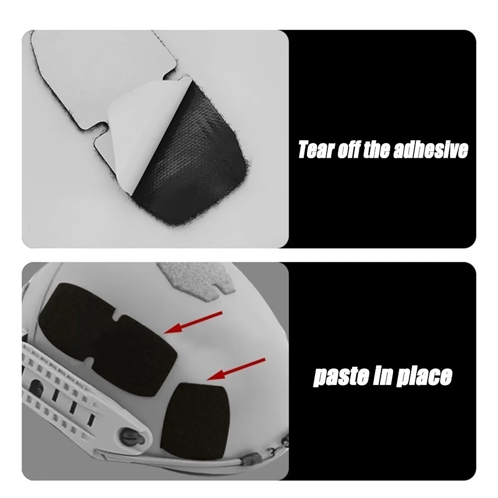 Parches para casco Airsoft, accesorios adhesivos con gancho y bucle para cascos AF, casco táctico, pegatina adhesiva trasera para el cabello DIY - imagen 3