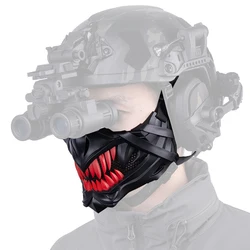 Media máscara táctica de malla de acero para Airsoft