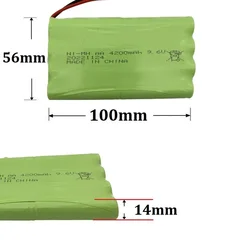 Batería NiMH 9,6V 3000mAh recargable para RC