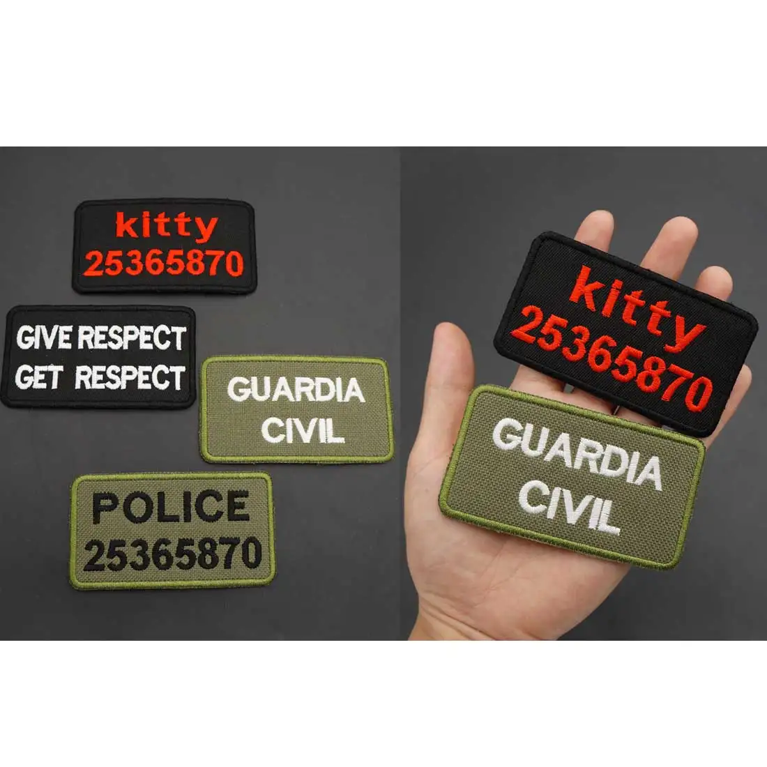 Parche de nombre personalizado de 2 líneas, pegatinas de nombre bordadas para tela, sombrero, nombres de costura, 10*5 cm - imagen 3