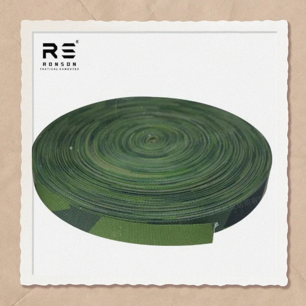 Correas de poliéster de camuflaje sueco M90, 2,5 cm x 10m