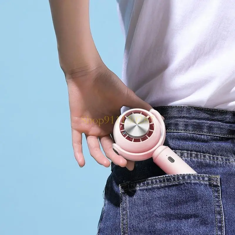 J1HC Mini Semiconductor Cooling Fan Handheld Pequeños ventiladores USB 2200mAh Ventilador escritorio colgante mano - imagen 3