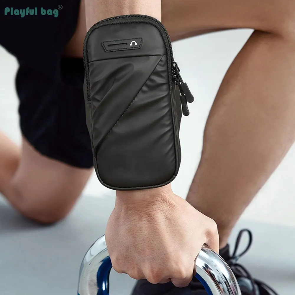 Bolsa de brazo para teléfono móvil deportiva para correr para hombre y mujer, bolsa de muñeca para ciclismo al aire libre, bolsa pequeña EDC transpirable de verano AVA320 - imagen 2