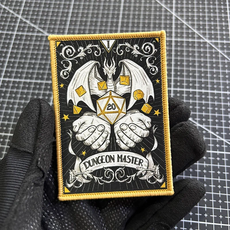 Parche Táctico Dungeon Master, Insignia de Moral para Juegos de Cartas, Parches Impresos con Velcro, Adhesivo de Dragón para Mochila Militar - imagen 2