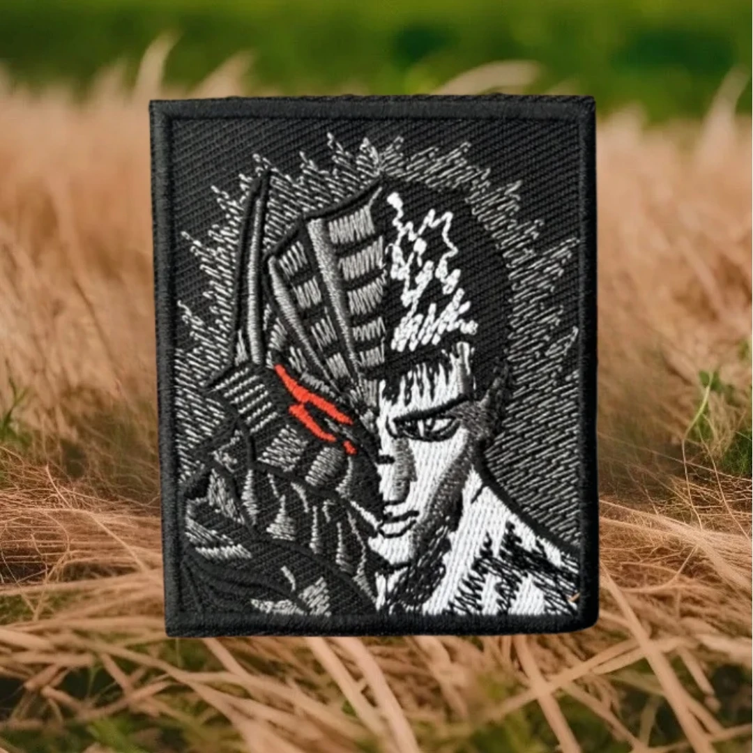 Insignia de moral táctica de Anime, brazalete decorativo del ejército militar, parches bordados de gancho y bucle, pegatina para mochila para ropa - imagen 4