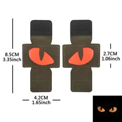 Parche mochila MOLLE reflectante con luz nocturna ojo de gato