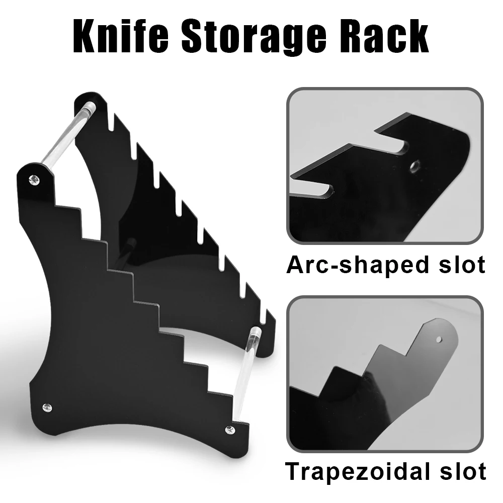 Soporte de exhibición de cuchillos acrílico, soporte táctico para cuchillos, soporte para punzones de caza, estante de colección de cuchillos de hoja fija, decoración del hogar - imagen 3