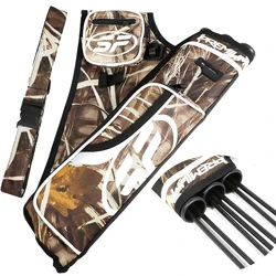 Bolsa de flecha de fibra de nailon multicolor, carcaj de flecha de Triple cañón duradero, puede contener 20-30 flecha, tiro con arco, caza, 1 ud.